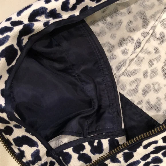 J. Crew leopard print zip front jacket - Picture 7 of 8